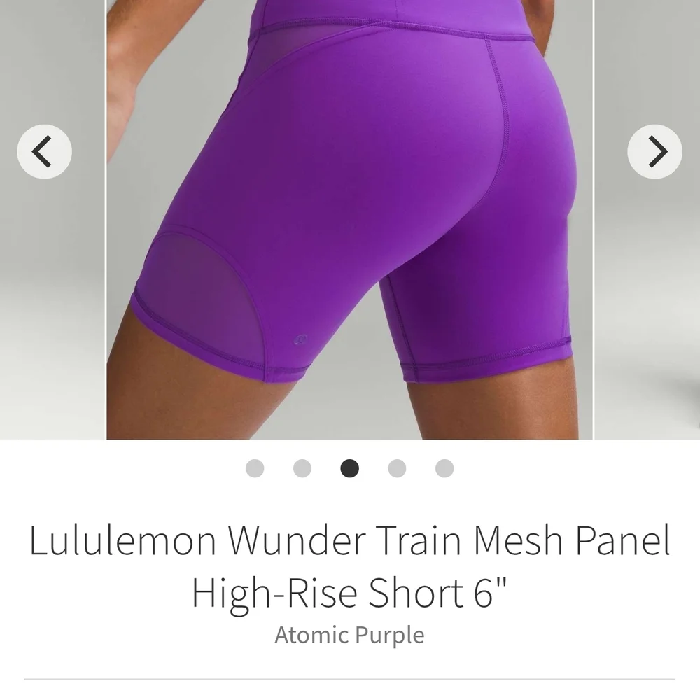 lululemon athletica Atomic Purple Wunder Train Shorts - Picture 2 of 8